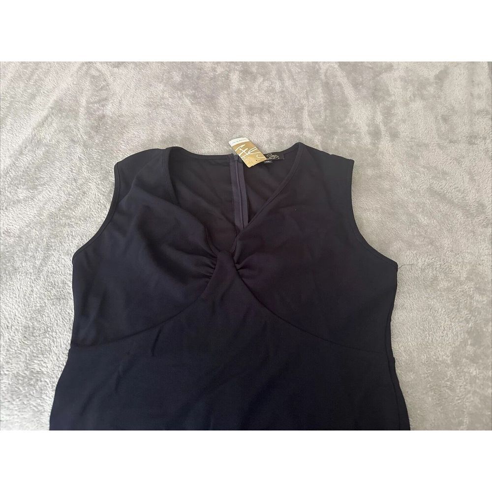 Suzanne Betro Womens Dress 1X Black Sleeveless Plus Size Midi NWT $85